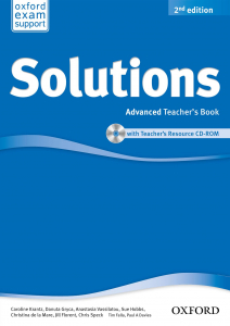 Solutions 2E Advanced Teacher's Book  &  CD-ROM Pack